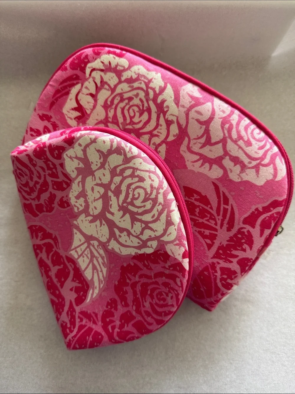 NWOT Once Upon a Rose Set-of-2 Travel/Make-Up Bags
